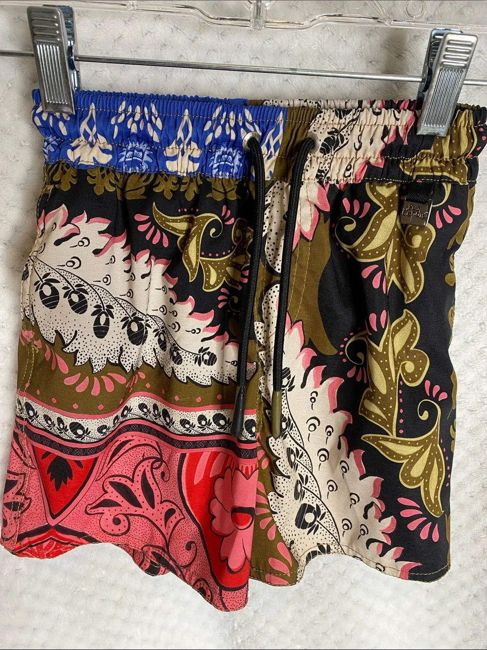 Agua Bendita Swim Trunks Shorts in Multicolor Paisley Print